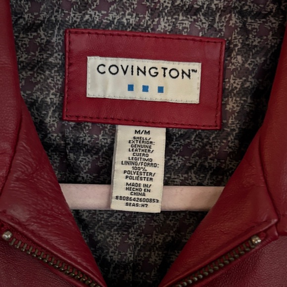 Covington Women's Bold Red Leather Jacket - Picture 2 of 15